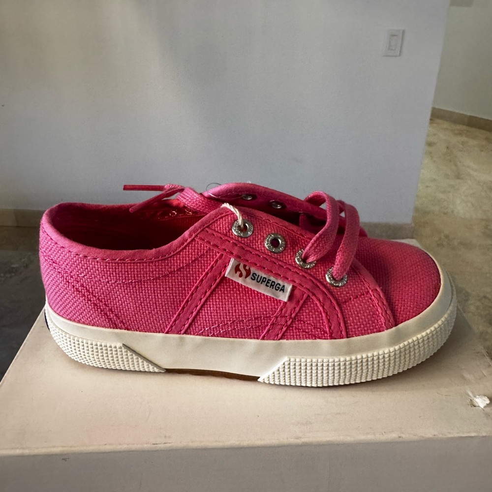 Superga Kids Fuchsia Canvas Sneakers